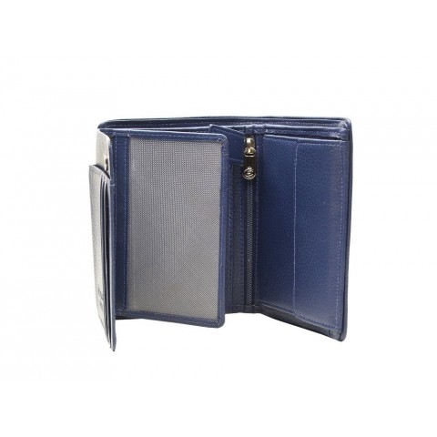 ESQUIRE VERTICAL WALLET PIPING, Black/Royal