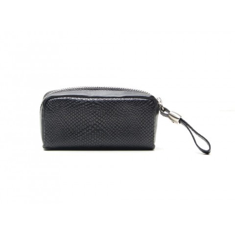ESQUIRE KEY CASE WITH ZIPPER LIZZY, Black 