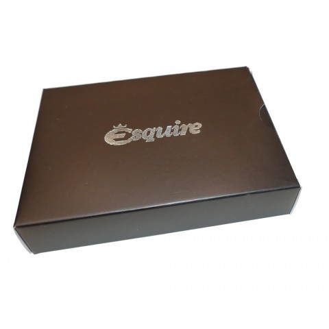 ESQUIRE LARGE WALLET PIPING, Black/Red