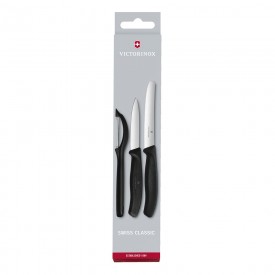 SWISS CLASSIC PARING KNIFE SET WITH PEELER, 3 PIECES