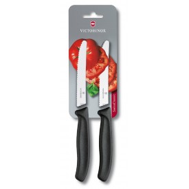 VICTORINOX SWISS CLASSIC TOMATO AND TABLE KNIFE SET, 2 PIECES black