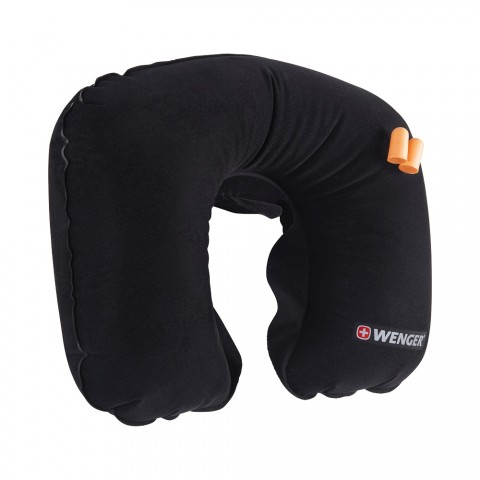 WENGER INFLATABLE NECKTRAVEL PILLOW WITH EARPLUGS