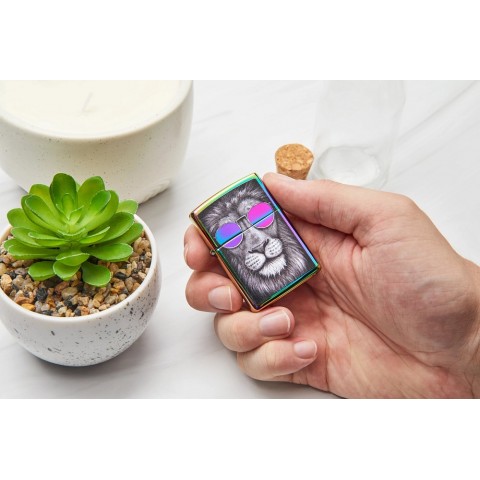 Zippo Lighter 151CI407606 Lion in Sunglasses Zippo Lighter 151CI407606 Lion in Sunglasses