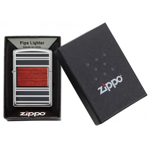 Zippo Lighter 28676 Pipe Wood Design
