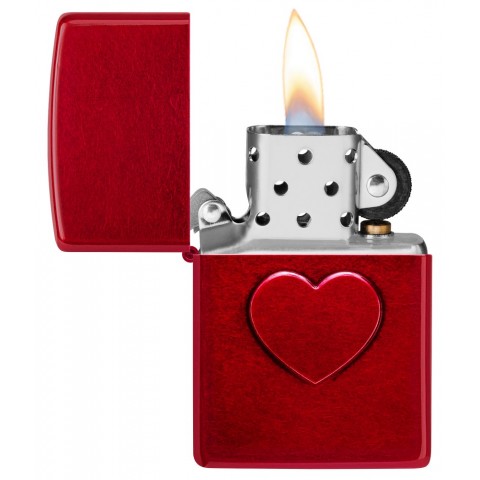 Zippo Lighter 46588 Stamped Heart Design