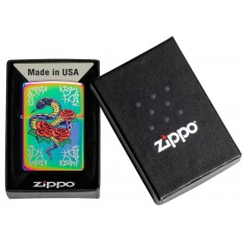 Zippo Lighter 48395 Rose Snake Design