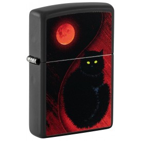 Zippo Lighter 48453 Black Cat Design