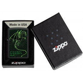 Zippo Lighter 48497 Cyberpunk Dragon Design