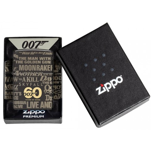 Zippo Lighter 48576 James Bond 60th Anniversary Collectible 
