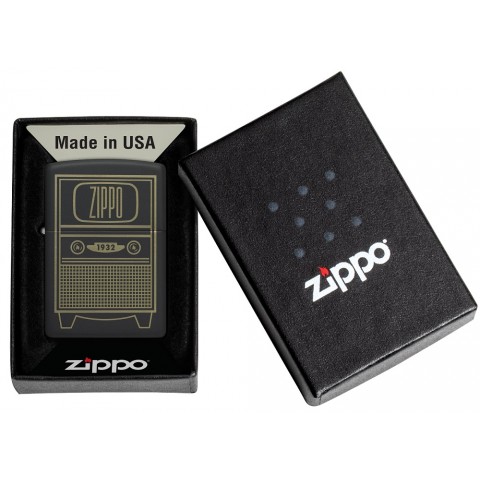 Zippo Lighter 48619 Zippo Vintage TV Design