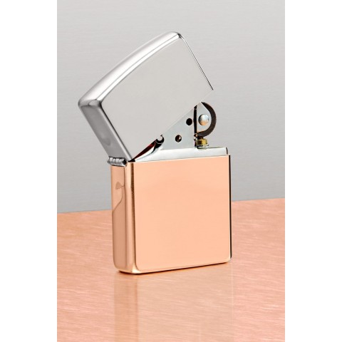 Zippo Lighter 48694 Bimetal Case - Sterling Silver Lid