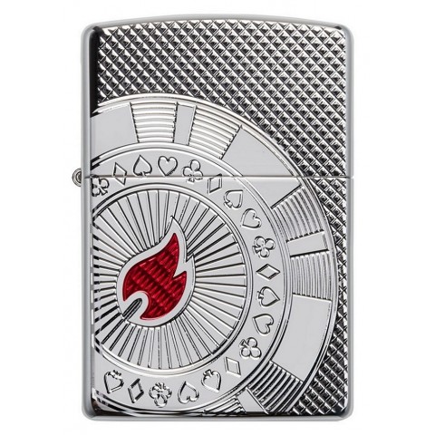 Zippo Lighter 49058 Armor™ Poker Chip Design Zippo Lighter 49058 Armor™ Poker Chip Design