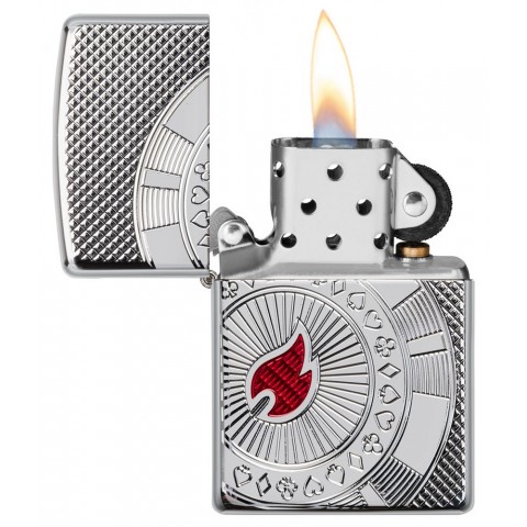 Zippo Lighter 49058 Armor™ Poker Chip Design Zippo Lighter 49058 Armor™ Poker Chip Design