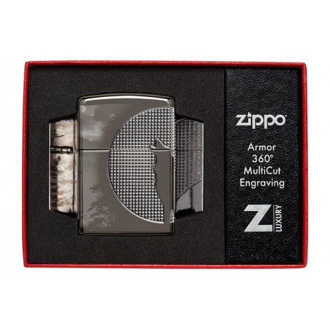 Zippo Lighter 49353 Armor® Wolf Design