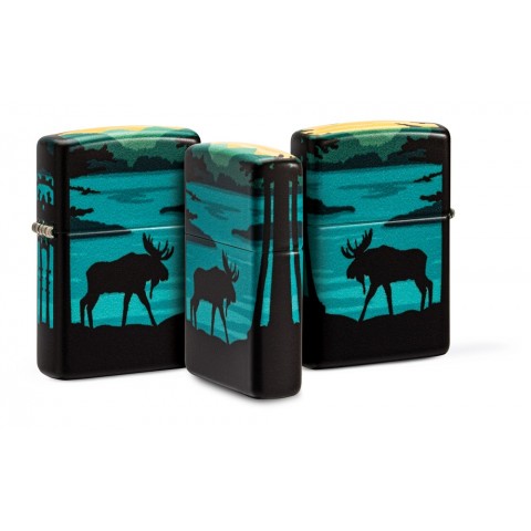 Žiebtuvėlis Zippo 49481 Moose Landscape Design Žiebtuvėlis Zippo 49481 Moose Landscape Design