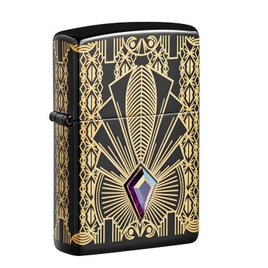 Zippo Lighter 49501 Art Deco Gold Plate 2021 Collectible