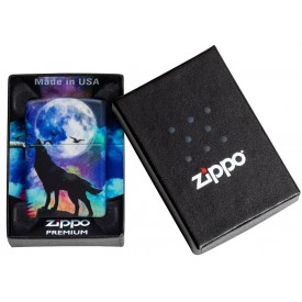 Zippo Lighter 49683 Wolf Design