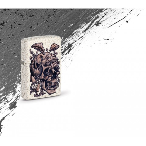 Zippo Lighter 49786 Skullshroom Design
