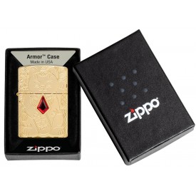Zippo Lighter 49802 Armor™ Lucky Cat Design