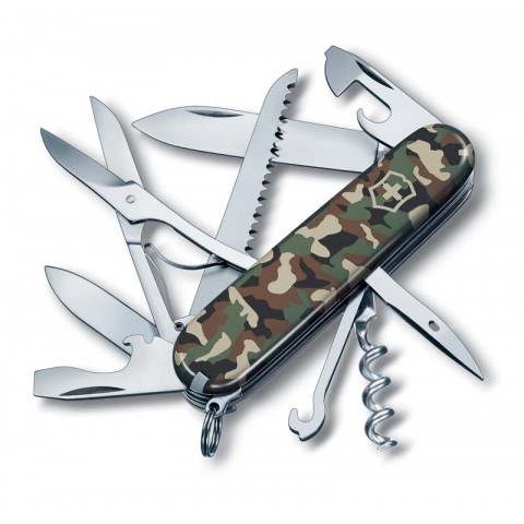 VICTORINOX HUNTSMAN MEDIUM POCKET KNIFE FOR HUNTING Camouflage green
