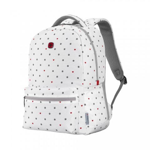COLLEAGUE 16" LAPTOP BACKPACK WITH TABLET POCKET white heart print
