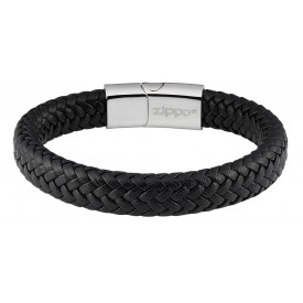 Zippo Braided Leather Bracelet 20 cm